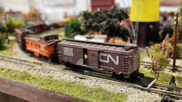 Un train du CN en format miniature.