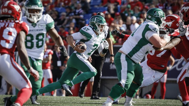 Les Roughriders s’imposent contre les Stampeders en prolongation 29-26