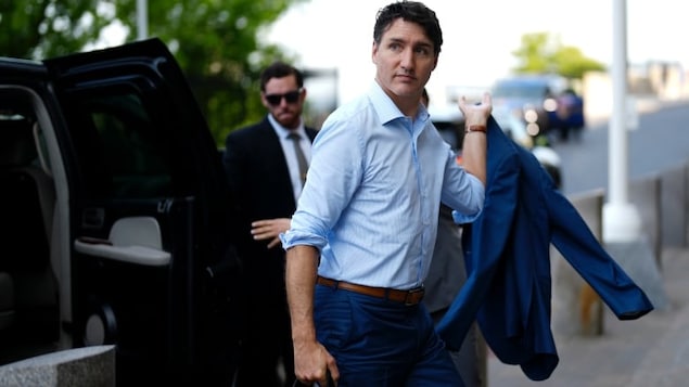 Prime Minister Justin Trudeau arrives on Parliament Hill in Ottawa on Wednesday, June 19, 2024. Trudeau's future as leader is being called into question after the party lost the Toronto-St. Paul's byelection.