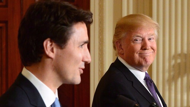 Le premier ministre du Canada, Justin Trudeau, et le président des États-Unis, Donald Trump Le premier ministre du Canada, Justin Trudeau, et le président des États-Unis, Donald Trump