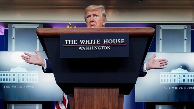Donald Trump en conférence de presse.