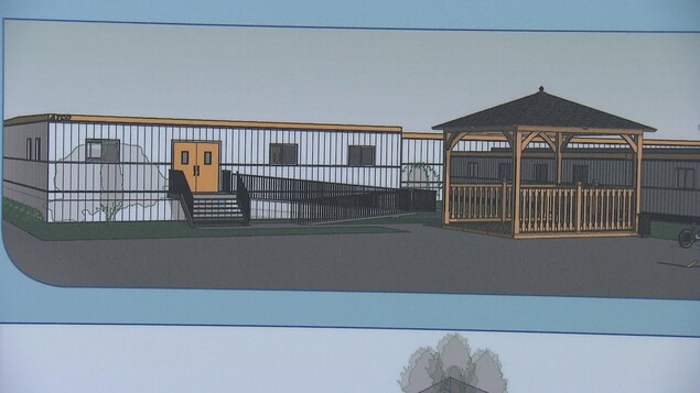 Croquis d'une maison modulaire. Croquis d'une maison modulaire.