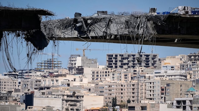 The U.S. struck a bridge Thursday in the town of Karaj, west of Tehran, Iran. 