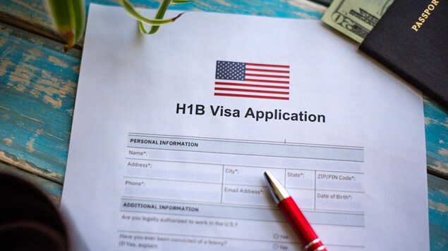 Photo illustrant la demande de visa de travail américain H1-B