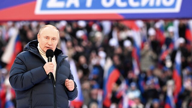 Une fête ultrapatriotique à Moscou et une panne qui interrompt Poutine