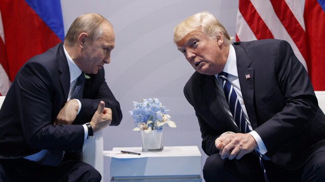 Vladimir Poutine et Donald Trump au G20 à Hambourg. Vladimir Poutine et Donald Trump au G20 à Hambourg.