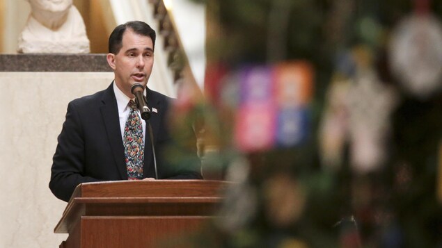 Scott Walker, le gouverneur républicain sortant du Wisconsin. Scott Walker, le gouverneur républicain sortant du Wisconsin.