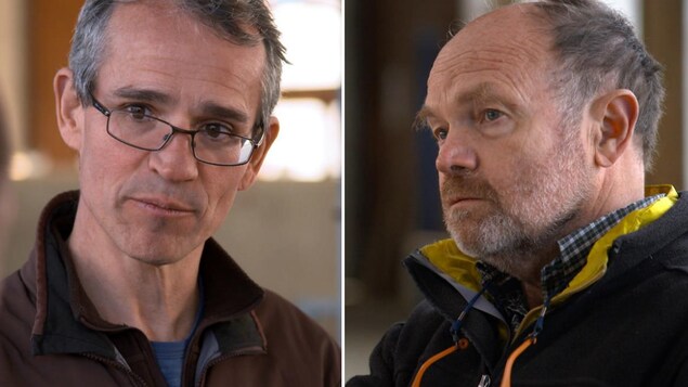 Daniel Weary, professeur et titulaire de la chaire de recherche industrielle sur le bien-être animal à l'Université de la Colombie-Britannique (à gauche) et Jeffrey Rushen, professeur adjoint en biologie appliquée à l'Université de la Colombie-Britannique (à droite) Daniel Weary, professeur et titulaire de la chaire de recherche industrielle sur le bien-être animal à l'Université de la Colombie-Britannique (à gauche) et Jeffrey Rushen, professeur adjoint en biologie appliquée à l'Université de la Colombie-Britannique (à droite)