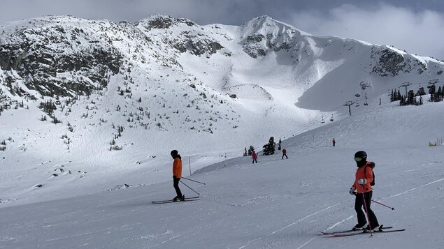 Des personnes font du ski.