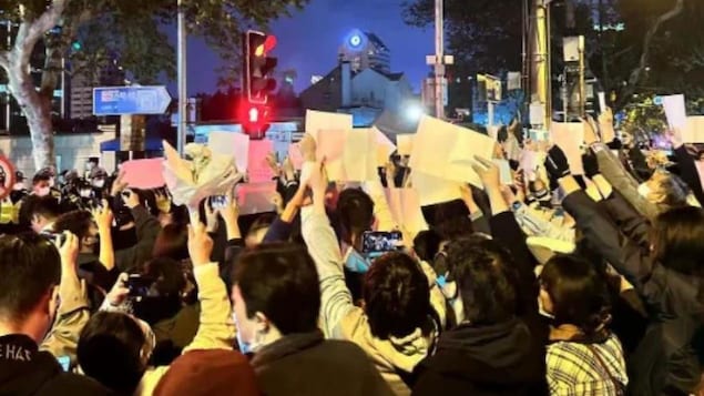 white paper protesters, shanghai