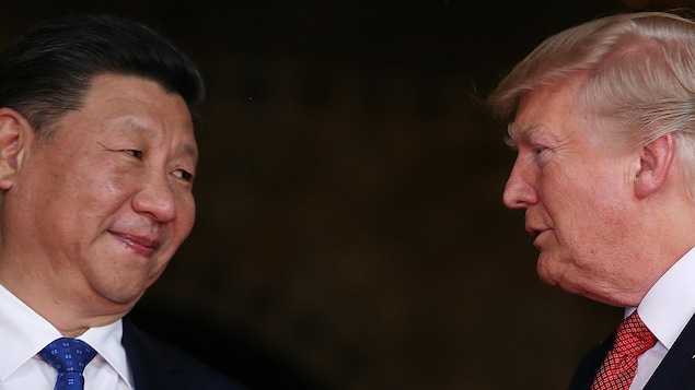 中国国家主席习近平和美国总统特朗普。