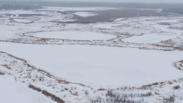 Yekau Lake sous la neige.