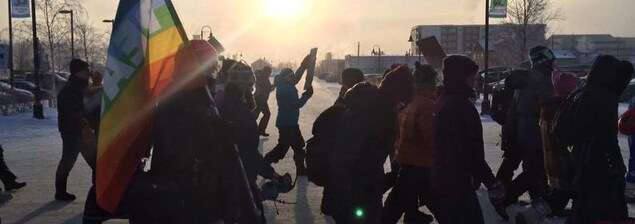 Photo de la manifestation à Whitehorse. Photo de la manifestation à Whitehorse.