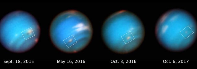 Les images renvoyées par Hubble montrent que la tempête s'estompe. Les images renvoyées par Hubble montrent que la tempête s'estompe.