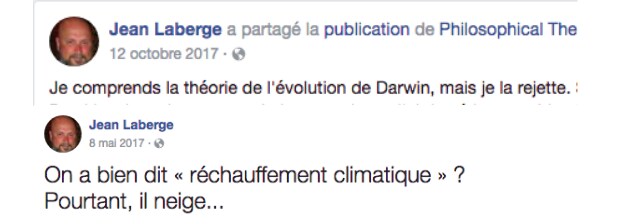 D'autres publications de Jean Laberge sur sa page publique Facebook D'autres publications de Jean Laberge sur sa page publique Facebook