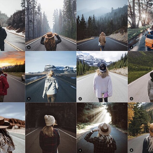 Un montage de photos similaires tirées d'Instagram mise l'une à côté de l'autre sur le compte @insta_repeat.