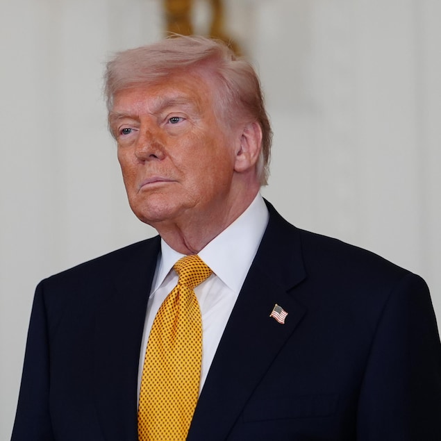 Le président Donald Trump lors d’un événement en l'honneur des mères de militaires à la Maison Blanche, le mercredi 6 mai 2026, à Washington. 
