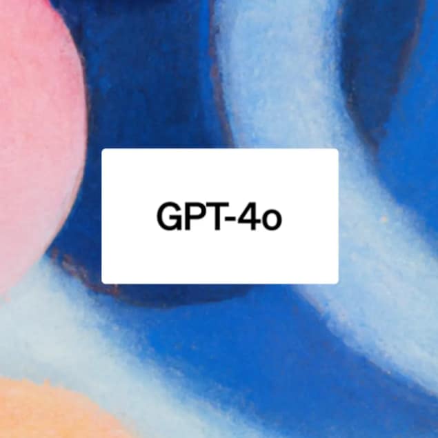 Des couleurs pastels, avec, devant, les lettres GPT-4o. 