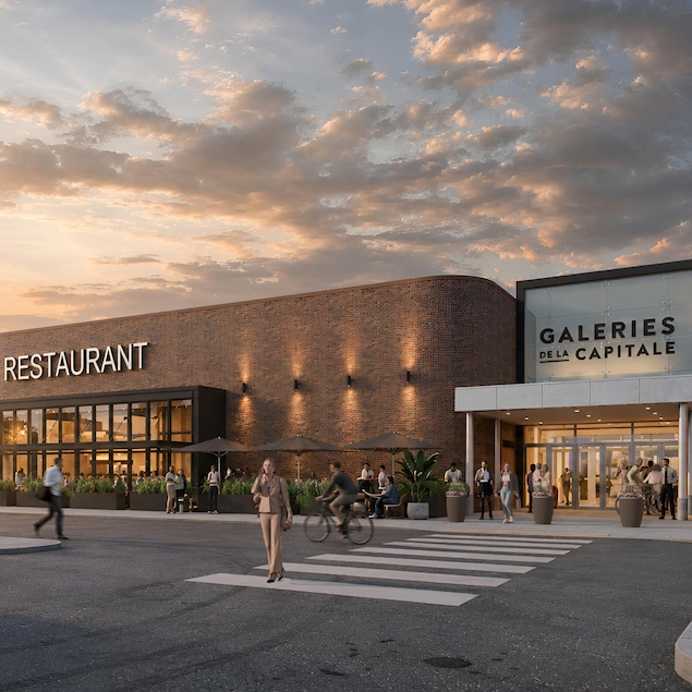 Rendu de la nouvelle aile commerciale vu de l'extérieur.