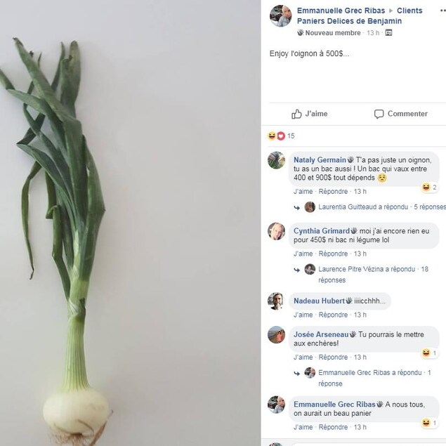 L'une des publications sur Facebook L'une des publications sur Facebook