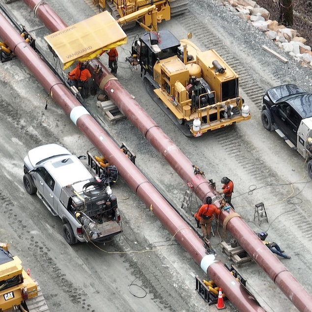 Une section du pipeline Trans Mountain près de Laidlaw en Colombie-Britannique.