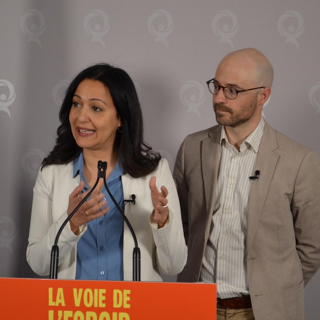 Ruba Ghazal et Sol Zanetti en point de presse.