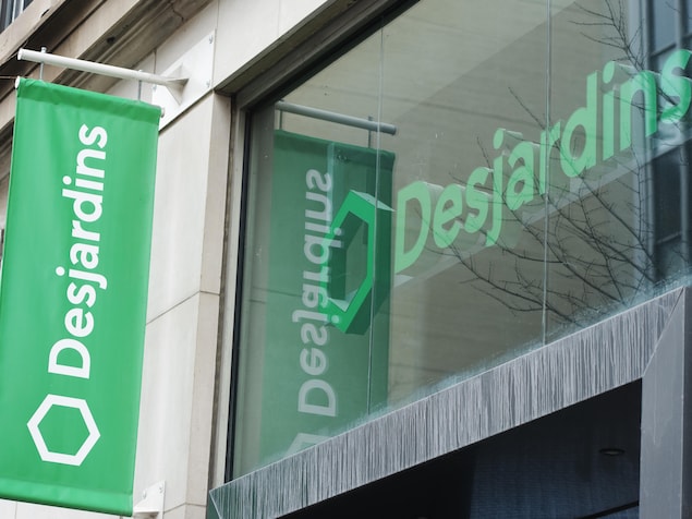 La devanture d'une succursale de la Caisse Desjardins.