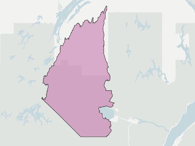 La carte de la circonscription provinciale de Roberval.