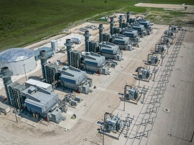 Une centrale électrique au gaz naturel.