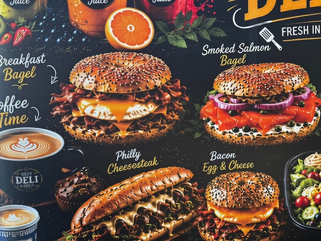 Des sandwichs générés par l'intelligence artificielle.