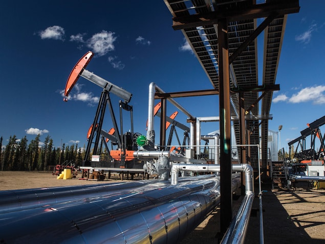 Des stations de pompage de pétrole.