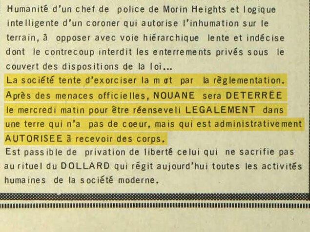 Extrait de la revue « Mainmise » Extrait de la revue « Mainmise »