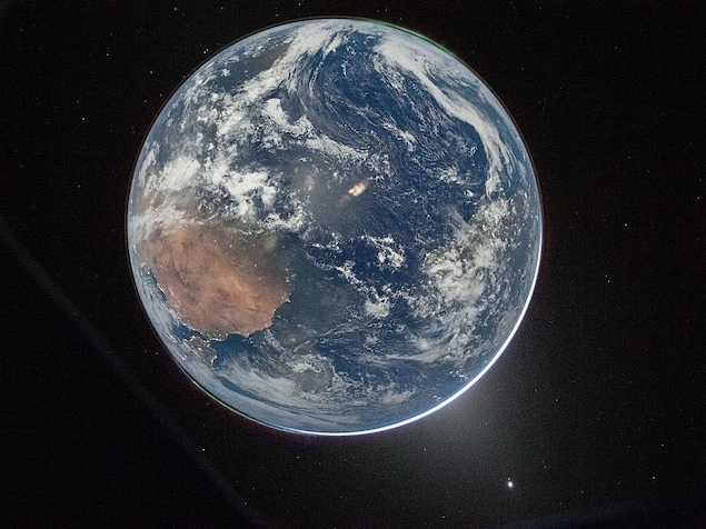 Une vue de la Terre prise par l'astronaute.