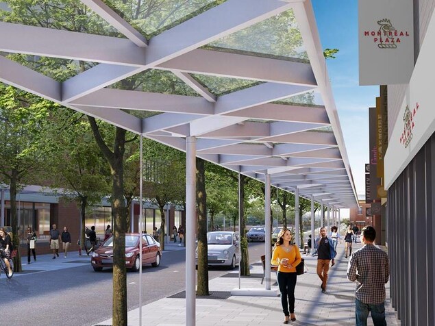 Conceptualisation du plan d'ensemble de la Plaza réaménagée. Conceptualisation du plan d'ensemble de la Plaza réaménagée.