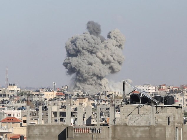 Rafah bombardée.