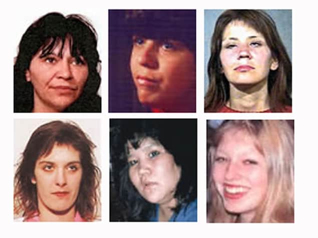 Les photos de six femmes.