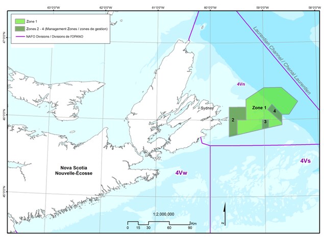 La Zone protégée marine du Banc de Sainte-Anne, au large du Cap-Breton. La Zone protégée marine du Banc de Sainte-Anne, au large du Cap-Breton.