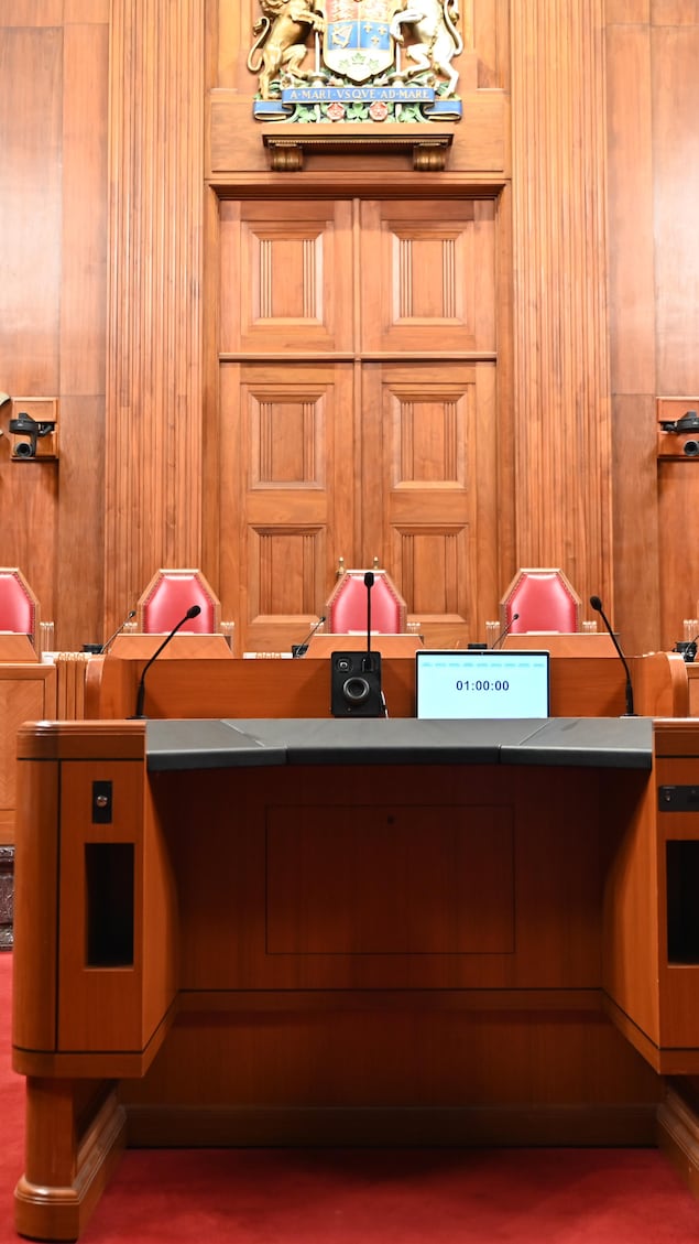 La salle d'audience de la Cour suprême du Canada 
