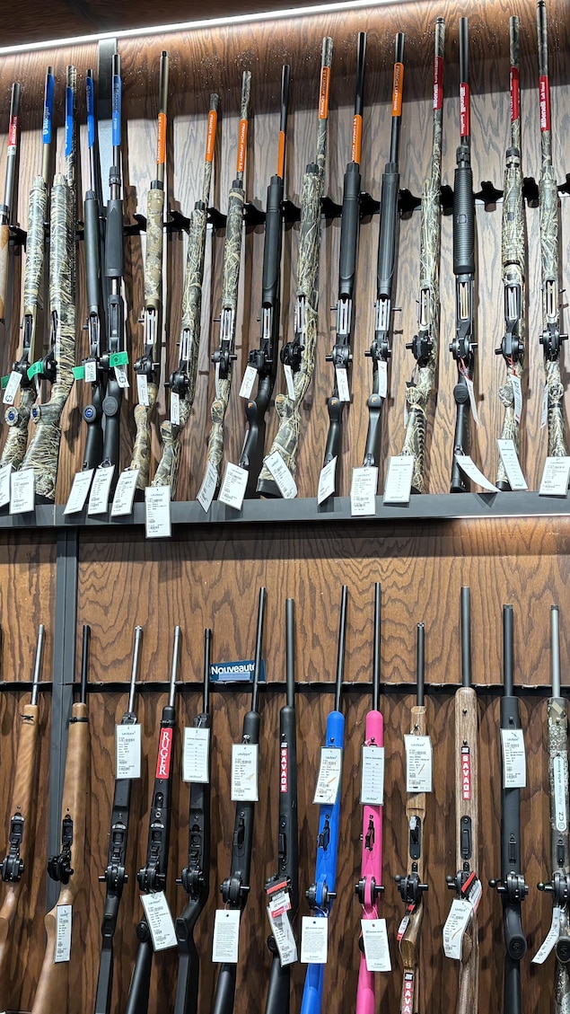Des armes à feu dans un magasin.