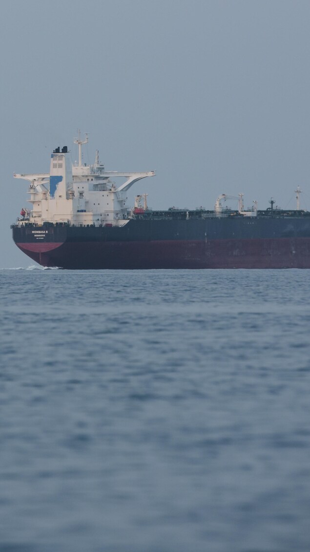 Des pétroliers sont ancrés dans le détroit d'Ormuz.