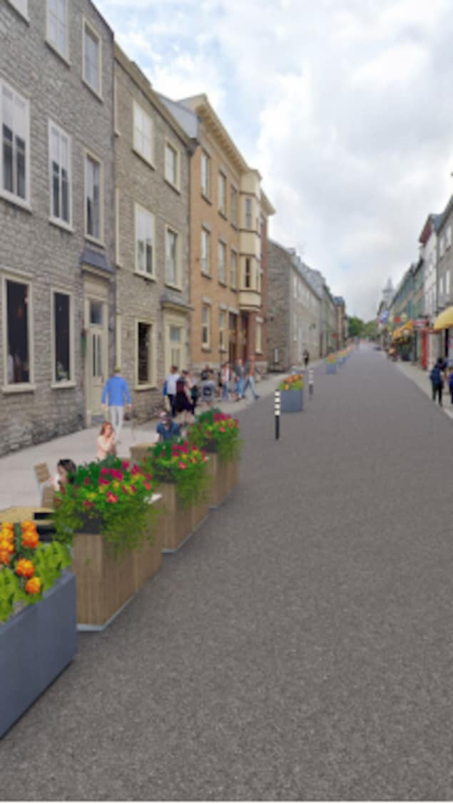 Image de la rue Saint-Louis telle qu'imaginée par la Ville