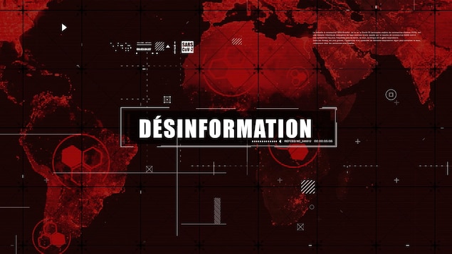 La capture d'écran de l'émission Décrypteurs indique le mot désinformation.