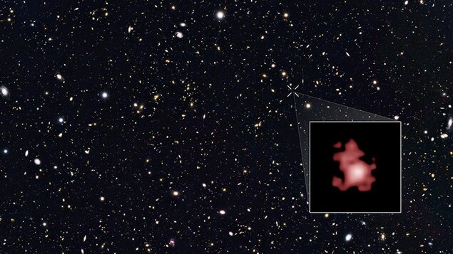 La galaxie GN-z11. La galaxie GN-z11.