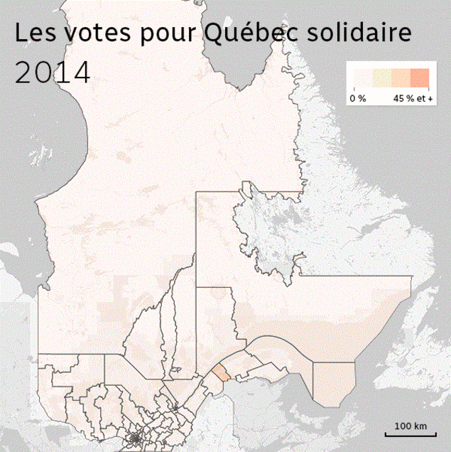 Carte du Québec avec les circonscriptions. Carte du Québec avec les circonscriptions.