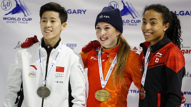 De gauche à droite : Fan Kexin, Lara Van Ruijven et Alyson Charles
