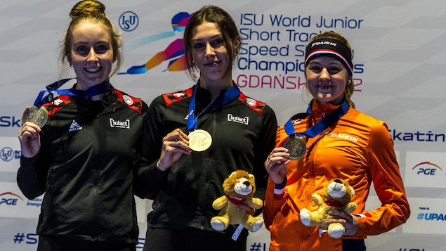 Ann-Sophie Bachand médaillée d’or aux mondiaux juniors de courte piste