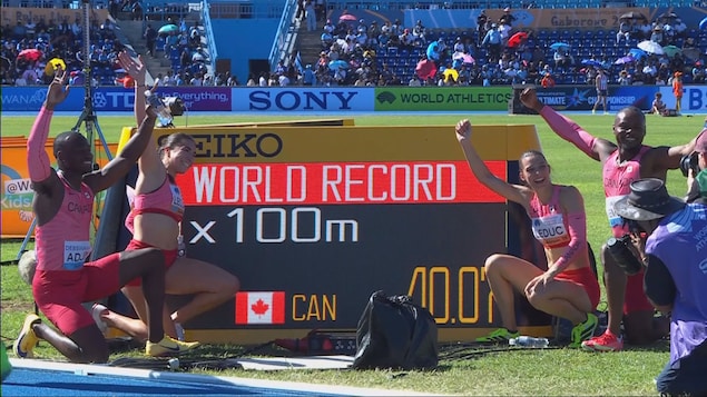 Record du monde pour le Canada, qualifié pour la finale du 4 x 100 m ...