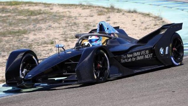 Bruno Spengler au volant de la formule E BMW iFE.18 Bruno Spengler au volant de la formule E BMW iFE.18