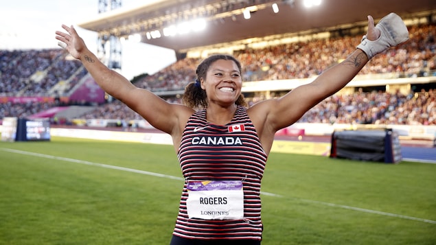 Camryn Rogers claims hammer throw gold, becoming 1st Canadian