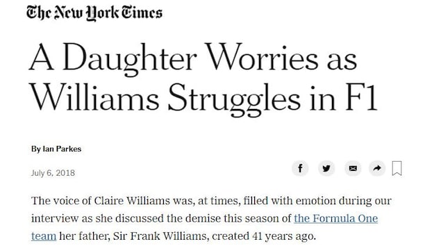 « Une fille s'inquiète alors que Williams en arrache. » - Ian Parkes, New York Times « Une fille s'inquiète alors que Williams en arrache. » - Ian Parkes, New York Times
